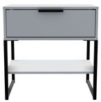 Diego Grey 1 Drawer Bedside Table