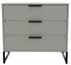 Diego Grey 3 Drawer Small Chest