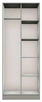 Diego Grey Front Open Shelf Wardrobe