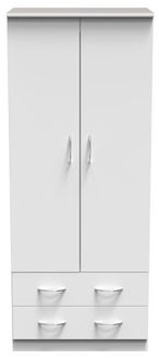 Avon White 2 Door 2 Drawer Double Wardrobe