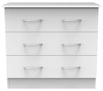 Avon White 3 Drawer Small Chest