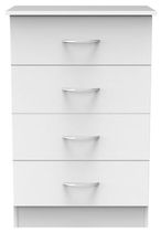 Avon White 4 Drawer Midi Chest