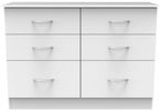 Avon White 6 Drawer Midi Chest