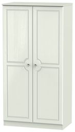 Crystal Cashmere 2 Door Plain Wardrobe - H 182.5cm