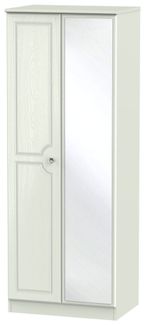 Crystal Cashmere 2 Door Tall Wardrobe - 1 Mirror