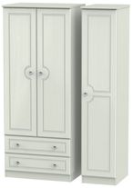Crystal Cashmere 3 Door Triple Wardrobe - LHF 2 Drawers