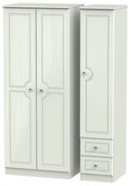 Crystal Cashmere 3 Door Triple Wardrobe - RHF 2 Drawers