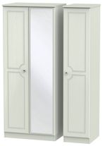 Crystal Cashmere 3 Door Triple Wardrobe - 1 Mirror