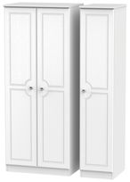 Crystal White 3 Door Triple Wardrobe
