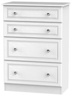 Crystal White 4 Drawer Deep Chest