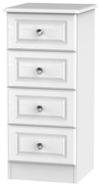 Crystal White 4 Drawer Narrow Chest