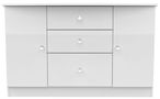 Lumiere White Gloss Medium Sideboard - 2 Doors