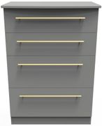 Haworth Grey 4 Drawer Deep Chest