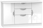 Camden White Gloss Medium Sideboard - 2 Doors