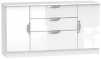 Camden White Gloss Wide Sideboard - 2 Doors