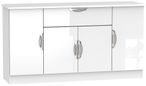 Camden White Gloss Wide Sideboard - 4 Doors