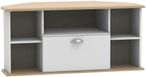 Victoria Grey and Riviera Oak 115cm Corner TV Unit