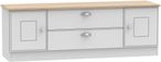 Victoria Grey and Riviera Oak 145cm TV Unit