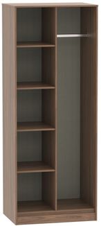 Hong Kong Walnut Effect Front Open Shelf Wardrobe