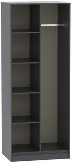 Hong Kong Graphite Front Open Shelf Wardrobe