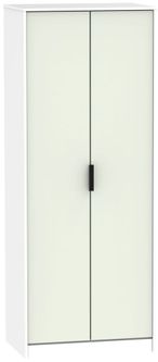 Hong Kong Cashmere and White 2 Door Plain Tall Wardrobe