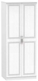 Dorset White 2 Door Plain Wardrobe