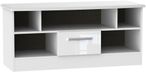 Knightsbridge White Gloss 110cm TV Unit