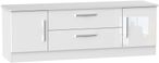 Knightsbridge White Gloss 145cm TV Unit