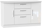 Knightsbridge Gloss White Medium Sideboard - 2 Doors