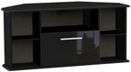 Knightsbridge Black Gloss 115cm Corner TV Unit