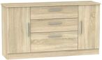 Knightsbridge Oak Effect Wide Sideboard - 2 Doors