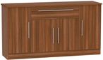Sherwood Walnut Effect Wide Sideboard - 4 Doors