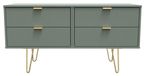 Linear Green Bed Box with Gold Hairpin Legs