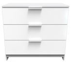 Plymouth White Gloss 3 Drawer Small Chest