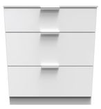 Plymouth White Gloss 3 Drawer Deep Chest