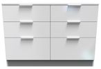 Plymouth White Gloss 6 Drawer Midi Chest