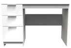 Plymouth White Gloss 3 Drawer Desk