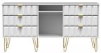 Cube White 150cm TV Unit with Hairpin Legs