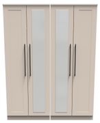 Beverley Cashmere 4 Door Tall Mirror Wardrobe