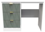 Las Vegas White and Green 3 Drawer Single Dressing Table