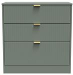 Nashville Green 3 Drawer Deep Chest