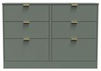 Nashville Green 6 Drawer Midi Chest