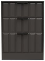 New York Graphite 3 Drawer Deep Midi Chest