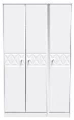 San Jose White 3 Door Tall Triple Wardrobe