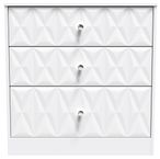 San Jose White 3 Drawer Deep Chest