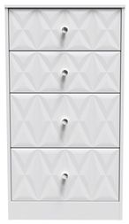 San Jose White 4 Drawer Deep Midi Chest