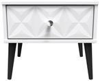 Pixel White 1 Drawer Bedside Table