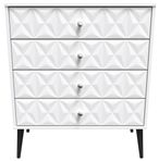 Pixel White 4 Drawer Chest