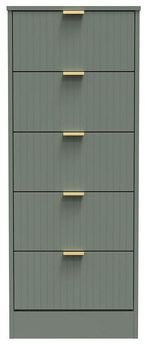 Nashville Green 5 Drawer Narrow Chest