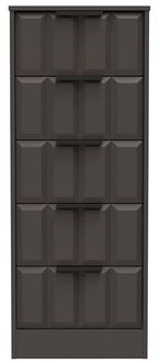 New York Graphite 5 Drawer Narrow Chest